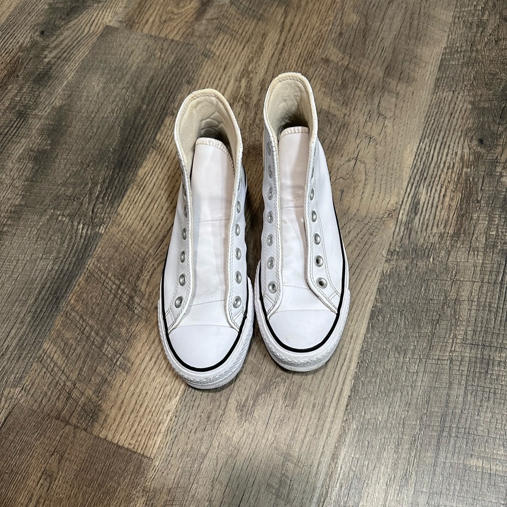 Converse Women's Chuck Taylor All Star Lift Platform Leather High Top Sneaker - Picture 6 of 11